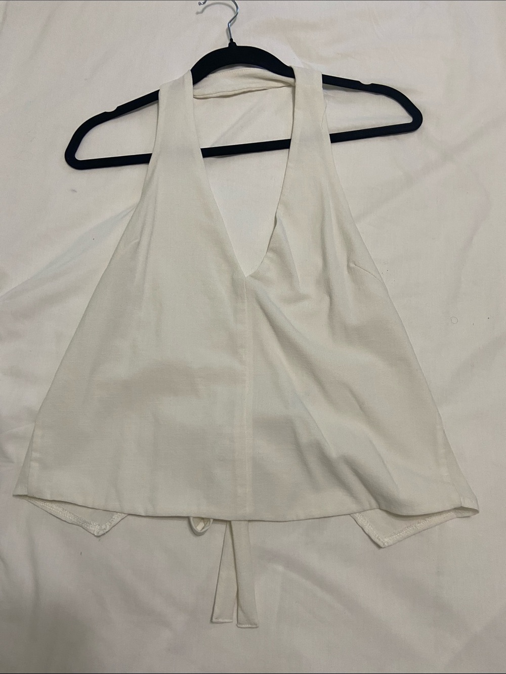 Zara White Halter Tank Top